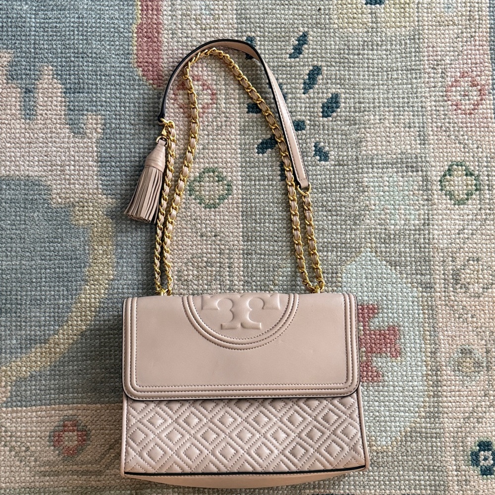 Tory Burch Fleming convertible shoulder bag in New Pink